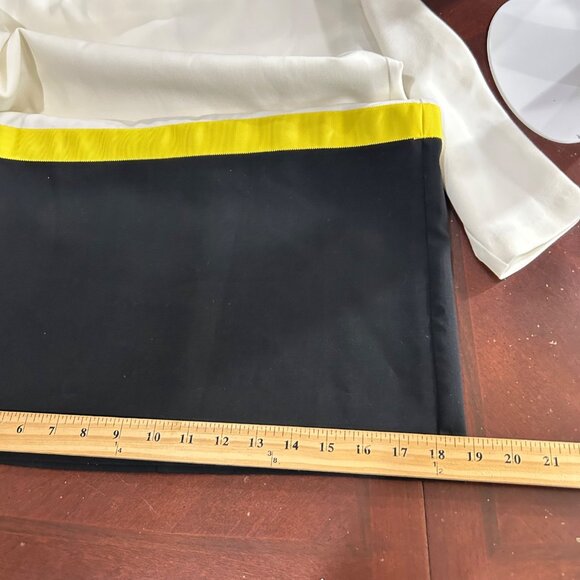 Ann Taylor Dress XS Womens Colorblock Sheath Dress Yellow Accent Back Zipper NEW - Picture 12 of 15